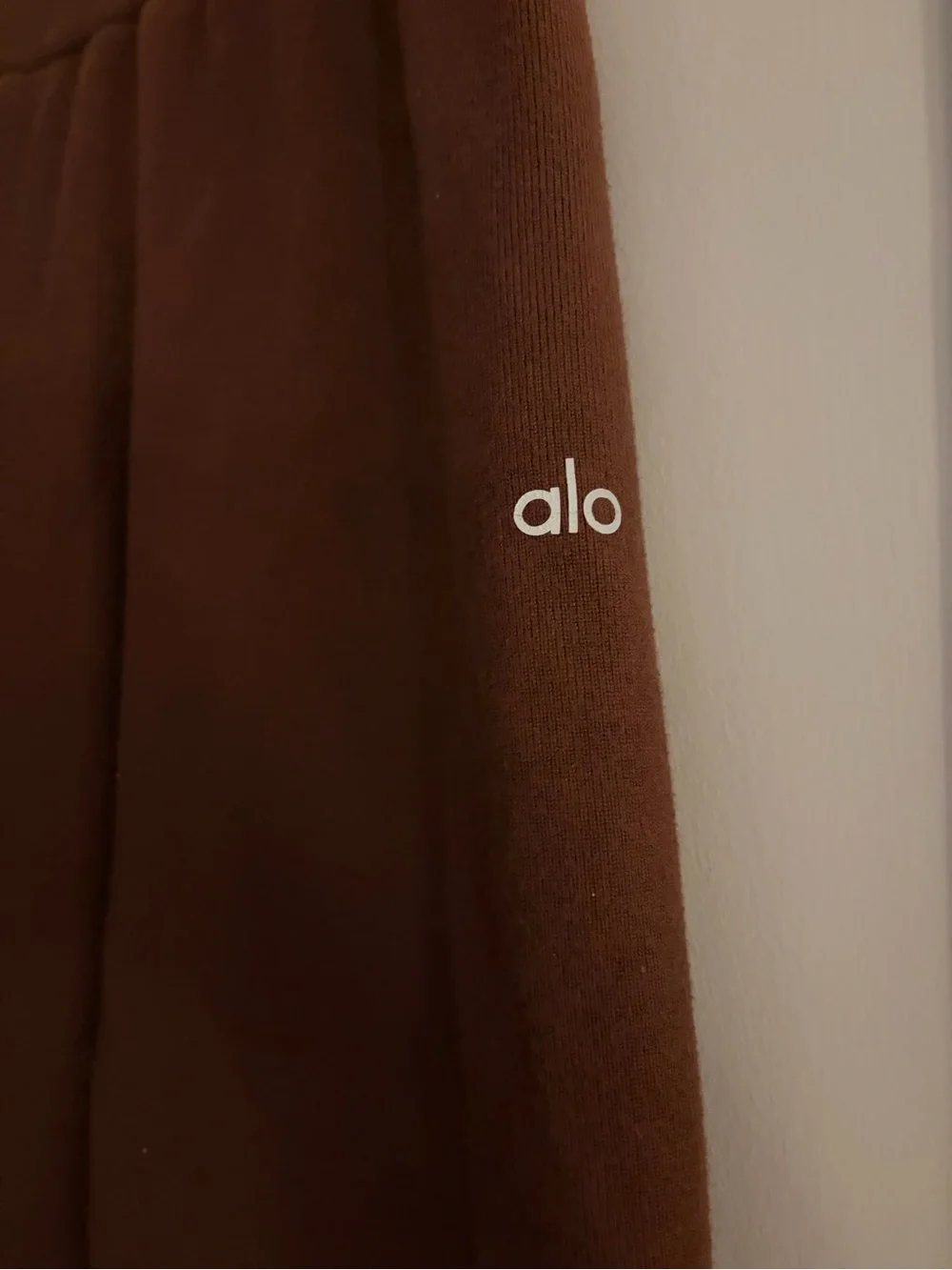 ALO Yoga Brown Wide-Leg Sweatpants